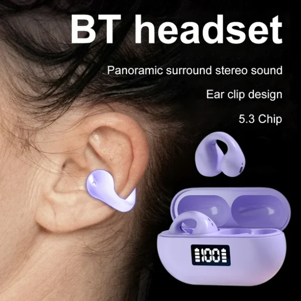 Audifonos Bluetooth T75 Tipo Arete Bateria Larga Duracion